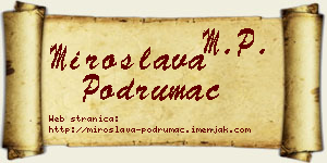 Miroslava Podrumac vizit kartica